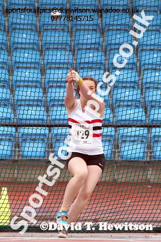 Womens under-20s hammer, Northern Championships, Sport City, Manchester. Photo: David T. Hewitson/Sports for All Pics